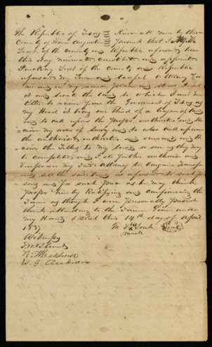 Appointment of Pinckney Towt as M. V. Towt’s attorney and executor of his estate