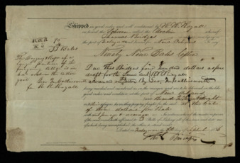 Account record for orders for bales of cotton