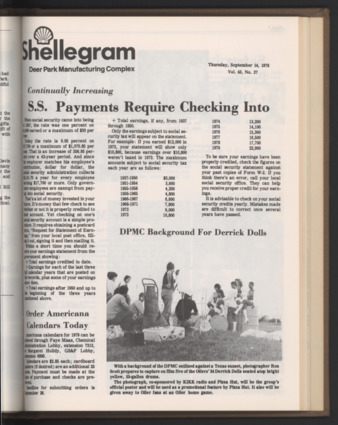 Shellegram, Vol. 43, No. 37, September 14, 1978