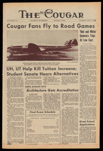 The Summer Cougar. Vol. 34, No. [116], July 3, 1968.