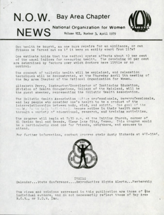 NOW News Bay Area Chapter, Vol. 7, [No. 4], April 1979
