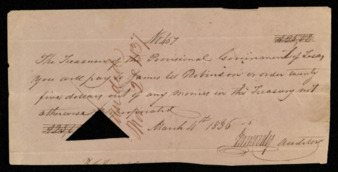 Pay note for James W. Robinson