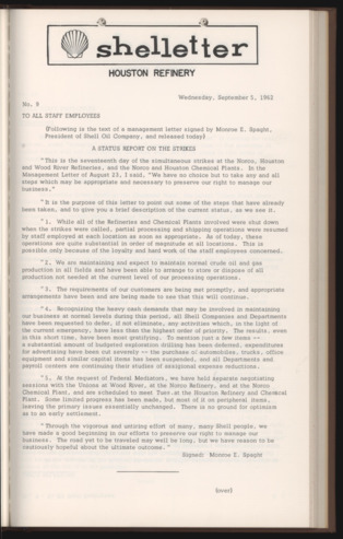 Shelletter, No. 9, September 5, 1962
