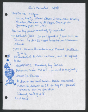 Order of Business Minutes, Meeting of the 49th Administration, June 6, 2012