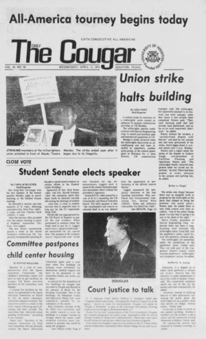 The Daily Cougar. Vol. 39, No. 98, April 11, 1973.