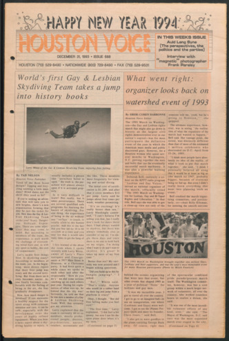 Houston Voice, No. 688, December 31, 1993