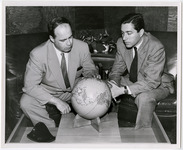 AP war correspondent, Henry Tanner, with KUHT staff member