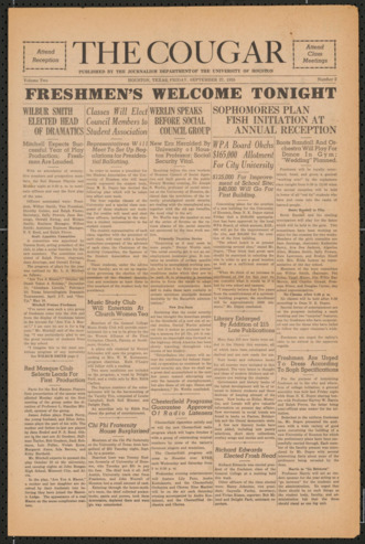 The Cougar, Vol. 2, No. 2, September 27, 1935
