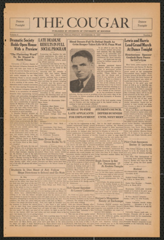 The Cougar, Vol. 4, No. 8, November 19, 1937