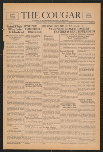 The Cougar, Vol. 4, No. 14, January 14, 1938