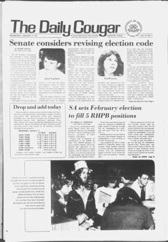 The Daily Cougar. Vol. 45, No. 71, January 17, 1979.