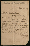 Letter from Daniel C. Smith to Geo. R. Bringhurst, 1887 May 21