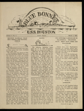 The Blue Bonnet, Vol. 4, No. 4, March 1, 1941
