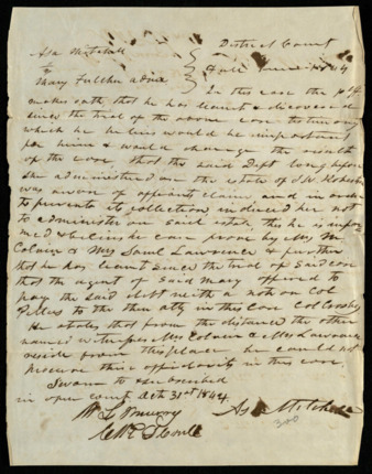 Judgment regarding the estate of J. W. Robertson