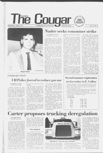 The Summer Cougar. Vol. 45, No. 142, June 27, 1979.