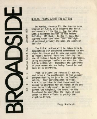 Broadside, Vol. 9, No. 1, January 1978
