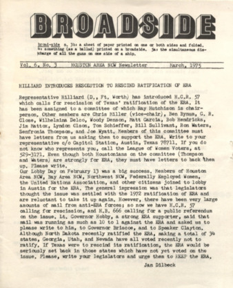Broadside, Vol. 6, No. 3, March 1975