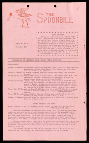 The Spoonbill, Vol. 15, No. 8, December 1966