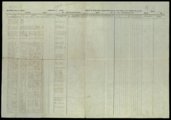 Muster Roll for the company under Captain Theodore Rowe’s command before the Mexican War