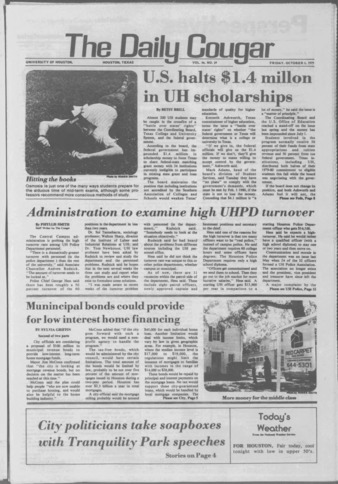 The Daily Cougar. Vol. 46, No. 29, October 5, 1979.