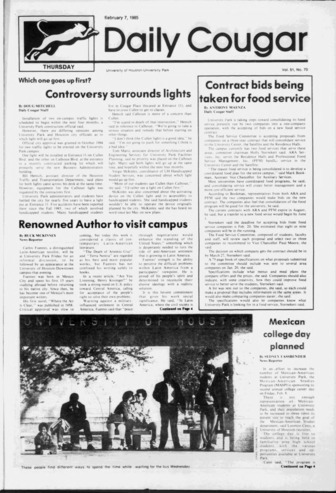 The Daily Cougar. Vol. 51, No. 70, February 7, 1985.