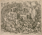 Etliche Indianer warden erschlagen / etliche sind durch Feuwersbrunst verdorben