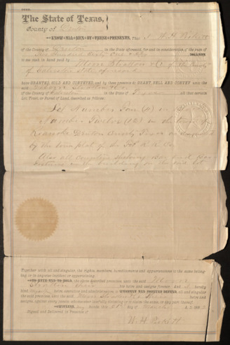 Deed to Lot 4, Block 12 in Roanoke, Denton County