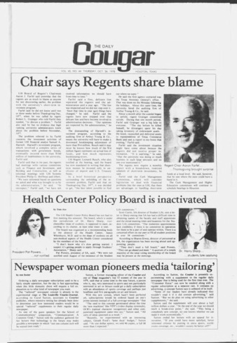 The Daily Cougar. Vol. 45, No. 44, October 26, 1978.