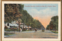 Beautiful Residence District on Main Street, Houston, Texas 