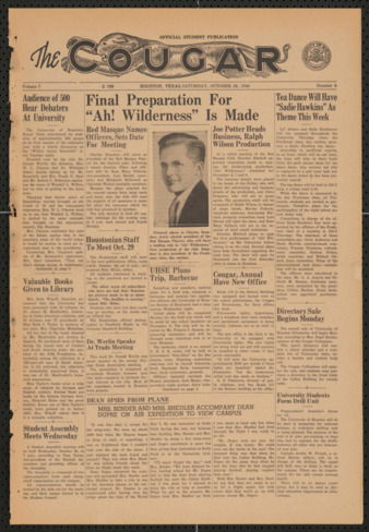 The Cougar, Vol. 7, No. 6, October 26, 1940