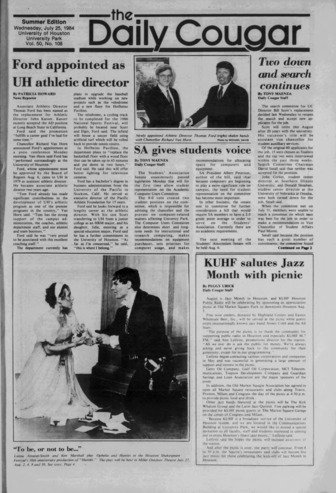 The Daily Cougar. Vol. 50, No. [116], July 25, 1984.