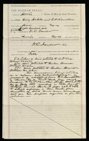 Quit Claim Deed from Harris County