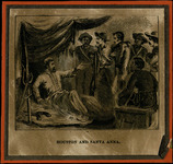 Engraving of Sam Houston and Santa Anna