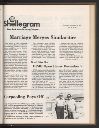 Shellegram, Vol. 43, No. 47, November 30, 1978