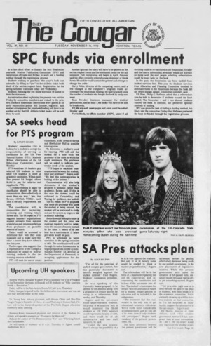 The Daily Cougar. Vol. 39, No. 40, November 14, 1972.