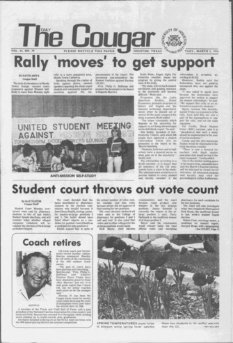 The Daily Cougar. Vol. 42, No. 79, March 2, 1976.