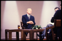 Gerald Ford on set of "Public Policy Forum"