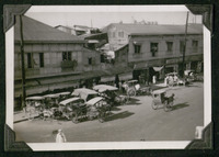 Group of carriages in the street