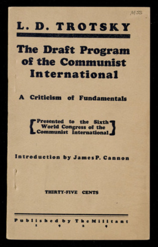 The draft program of the Communist International