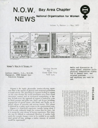 NOW News Bay Area Chapter, Vol. 5, No. 5, May 1977