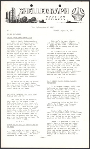 Shellegraph, No. 3, August 16, 1963
