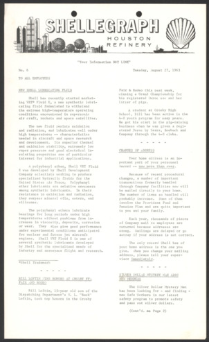 Shellegraph, No. 6, August 27, 1963