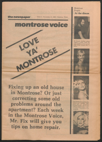 Montrose Voice, No. 4, November 21, 1980