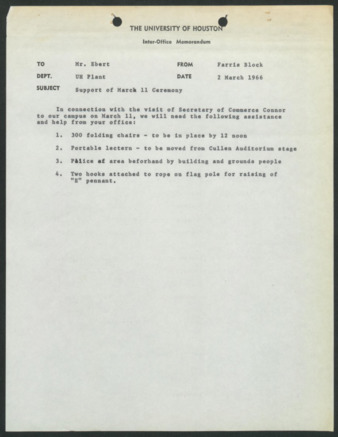 Afro-Americans for Black Liberation (AABL), Mixed materials with policies, chronology of events, and statement to President Hoffman