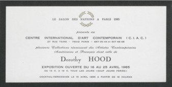 Dorothy Hood, Exposition Ouverte