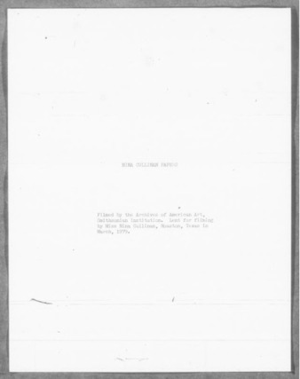 Nina J. Cullinan newspaper clippings featuring the Museum of Fine Arts, Houston, 1960