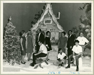 KUHT staff on Christmas set