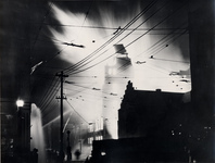 Main Street fire at night