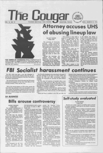 The Daily Cougar. Vol. 42, No. 92, March 31, 1976.