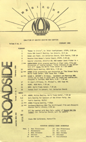 Broadside-Herizons Coalition, February 1980